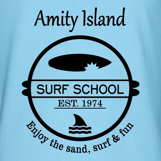 Amity Island Surf School Est. 1974 t shirt